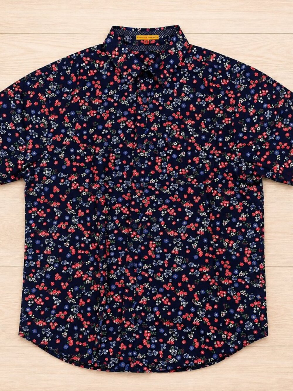 Floral Mens Button Down Casual Dress Shirt